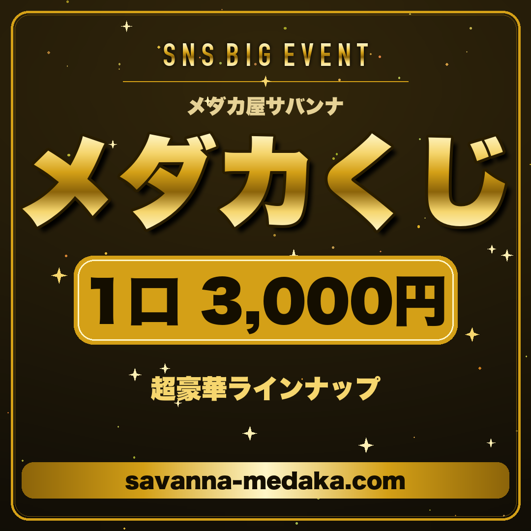 SNSメダカくじ 1口 3,000円